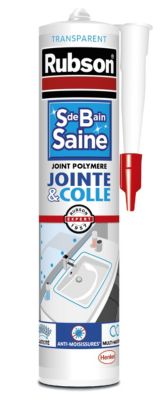 Mastic salle de bain Jointe&Colle Rubson transparent 280ml - Rubson