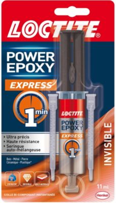 Colle Epoxy Express 1 Min Invisible Seringue Nouvel Artwork Loctite Le Tube De 11ml