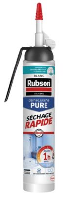 Mastic Rubson Bain&Cuisine Pure Séchage Rapide blanc MSP 200ml - Rubson