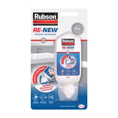 Mastic sanitaire Re-New étanche & anti moisissures gris 80ml - RUBSON - Rubson