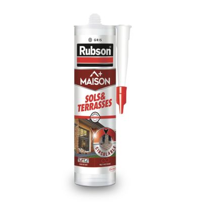 Mastic silicone gris sols et terrasses - cartouche de 280 ml Rubson - Rubson