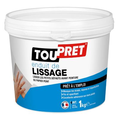 Enduit de lissage prêt à l'emploi Toupret 1kg