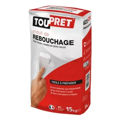 Enduit de rebouchage poudre blanc Toupret 15kg