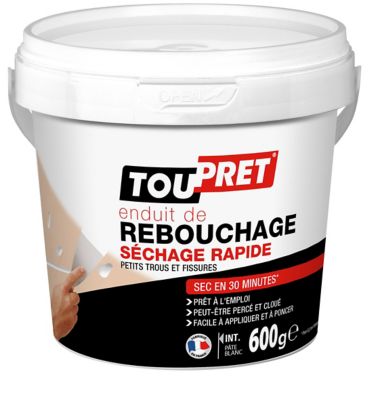 Enduit de rebouchage rapide prêt à l'emploi Toupret 600g