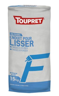 Enduit de lissage pour finition en poudre Toupret 15kg