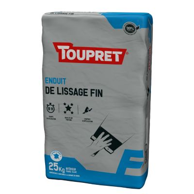 Enduit de finition pour lisser en Toupret 25 kg