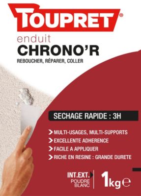 Enduit de rebouchage Chrono'R à séchage rapide sac de 1 kg Toupret