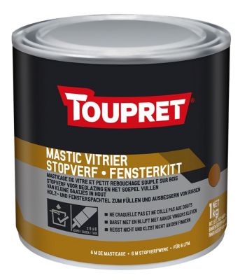 Mastic vitrier marron Toupret pot 1 kg