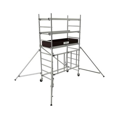 Tubesca-Comabi Echafaudages roulants en aluminium Runner - 1 plancher - plancher 1,6 m Gris - vue 2