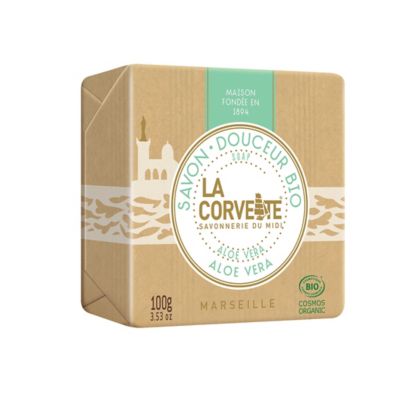 Savon douceur bio La Corvette Savonnerie du midi aloe vera 100g