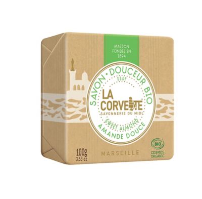 Savon douceur bio La Corvette Savonnerie du midi amande douce 100g