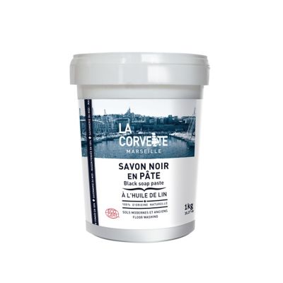 Savon noir La Corvette Savonnerie du midi en pâte à l’huile de lin 1kg