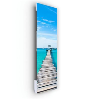 Radiateur électrique à rayonnement avec soufflerie Ilo Fanmix en verre design Ponton CaraÏbes 1250W