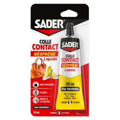 Colle contact néoprène liquide Sader tous matériaux tube de 125 ml