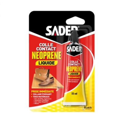 Colle contact néoprène liquide Sader tous matériaux tube de 55 ml