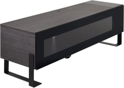Support TV ERARD 37610 Meuble de rangement 160 cm Carbone Bois acier verre trempé