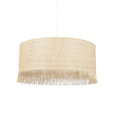 Suspension cylindre E27/100W H20cm Ø38 cm Ibiza raphia Corep