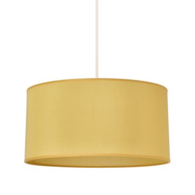 Suspension cylindre Percale E27 Ø38cm 100W IP20 H.19cm Corep moutarde