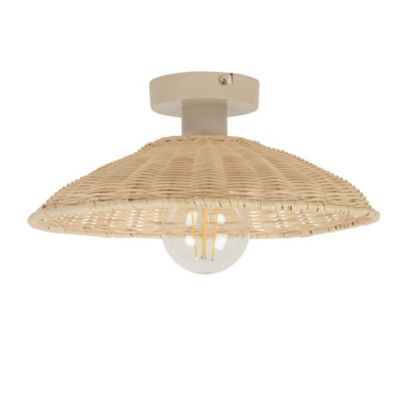 Applique murale Calanques E27 IP20 ?31,5cm rotin Corep