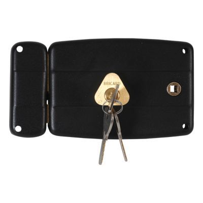 Serrure en applique horizontal Bricard noir gauche