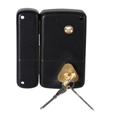 Serrure vertical Bricard 2 entrée noir gauche