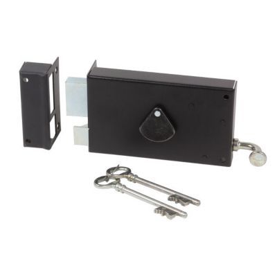 Serrure en applique horizontal à tirage Bricard 70x120 mm droite