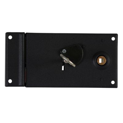 Serrure en applique horizontal Bricard noir gauche 4 gorges
