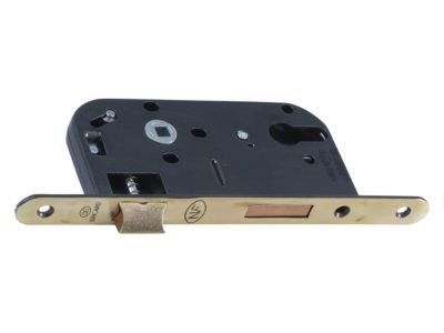 Serrure à encastrer NF pour cylindre européen 40 mm noir bout rond