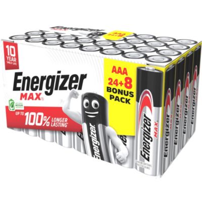 32 Piles alcalines Max AAA Energizer LR03
