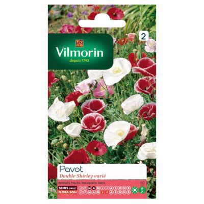 Graines de Pavot Double Shirley Varié Vilmorin