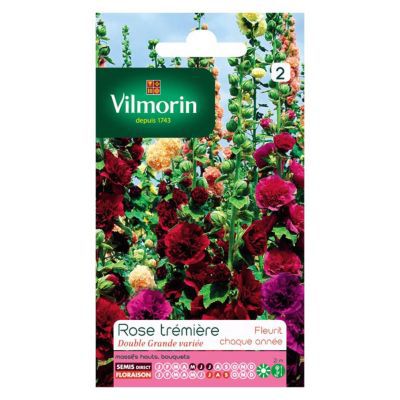 Graines de Rose Trémière Double Grande Variée Vilmorin