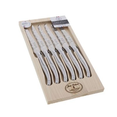 Jean Dubost C 6 couteaux Laguiole 100% inox Damas Gris - vue 3