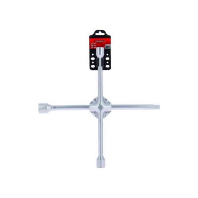 Cle en croix renforcee PRECISION STEEL douilles 17 19 21 mm carre 1/2