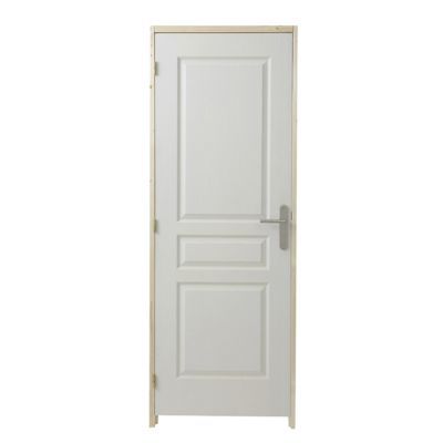 Bloc porte post-formé 3p 63cm poussant gauche, huisserie.67mm