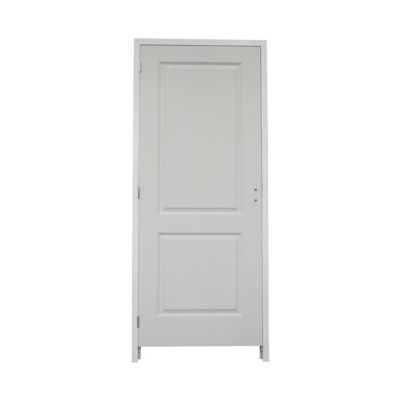 Bloc porte 2 panneaux lisses 83cm poussant droit