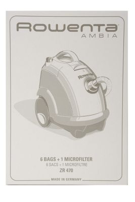 Boîte de 6 sacs et 1 microfiltre Ambia Rowenta (Zr470) pour Aspirateur