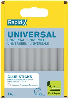 Rapid 14 Bâtons de colle transparente universelle 12 mm 125 G Blanc - vue 3