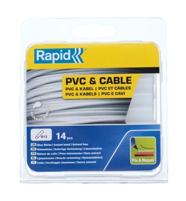 Bâtons de colle pour PVC & câbles. Parfait pour les travaux de fixation et de réparation. Paquet de 