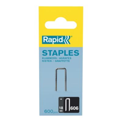 Agrafes Rapid n°606 18 mm Acier galvanisé haute résistance