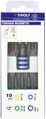 Tivoly • Coffret 18 pcs Lg 25 17 embouts Torsion magnétique + 1 porte embout quick change - vue 6