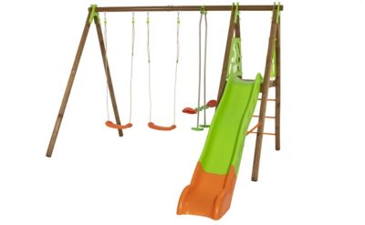 Portique de jeux en bois et métal Akeo