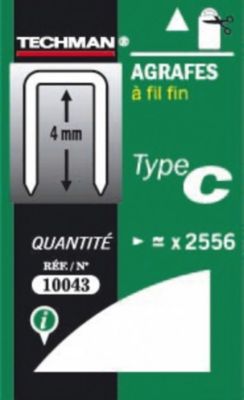 Techman 5000 agrafes type D 8 mm