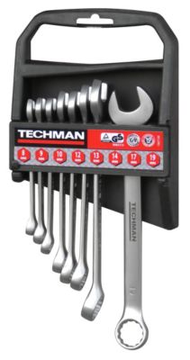 Techman Jeu de 8 Clés Mixtes Industries: 8/9/10/12/13/14/17/19mm