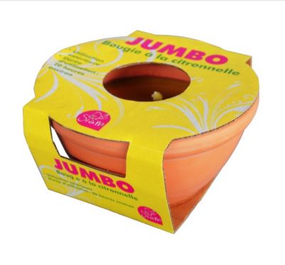 Bougie citronnelle Jumbo terre cuite 614g