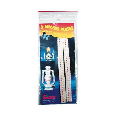 Lot de 2 mèches plates Siam pour lampe tempête et lampe à huile L.11 cm