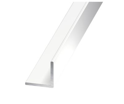 Cornière égale aluminium laqué blanc 15 x 15 mm, 2 m