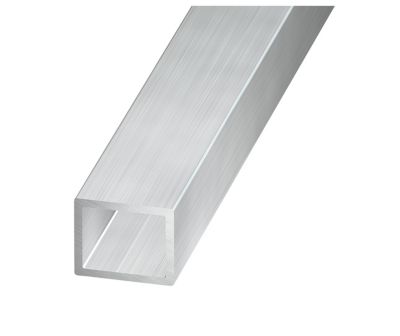 Tube rectangulaire aluminium brut, 12 x 10 mm, 1 m