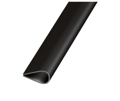 Serre feuillet PVC noir 15 mm, 1 m