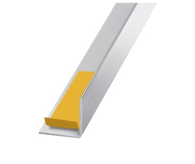 Cornière PVC inox auto-adhésive 20 x 20 mm, 1.30 m