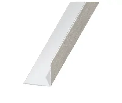 Cornière aluminium brossé 20 x 10 mm, 2,5 m